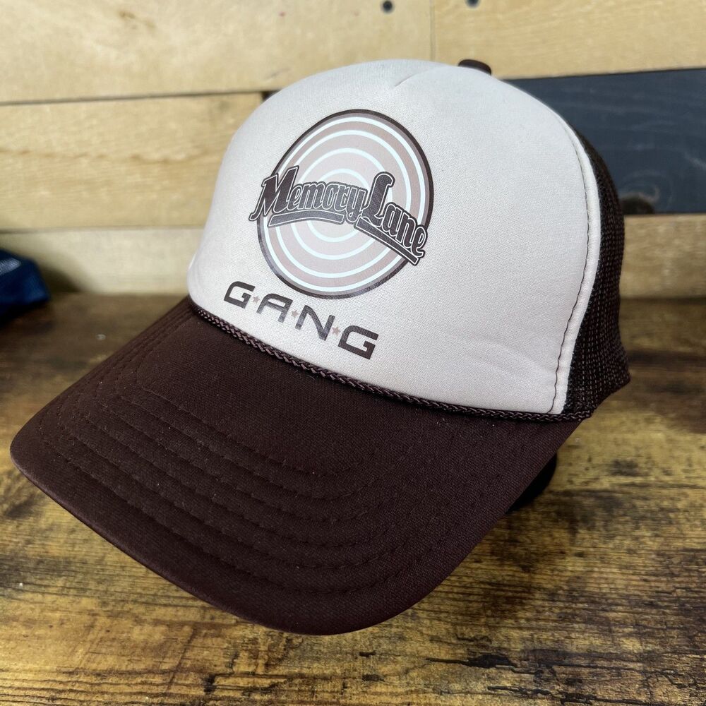 Memory Lane Gang Rope Trucker SnapBack Adjustable Hat Baseball Brown Cap
